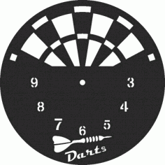 Darts Clock Free DXF File