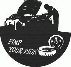 Pimp Ride Clock Free DXF File