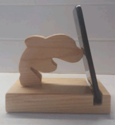 Laser Cut Dolphin Phone Stand Free CDR Vectors Art