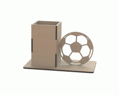 Laser Cut Pencil Holder With Ball Drawing Free CDR Vectors Art