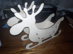 Deer Candy Dish Sleigh Candy Bowl Table Decoration Free CDR Vectors Art