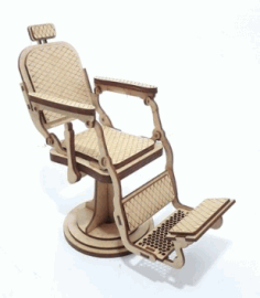 Laser Cut Barber Chair Drawing Free DXF File
