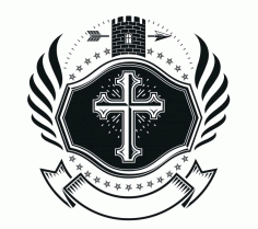 Castle Emblem Design Logo Badge Free CDR Vectors Art