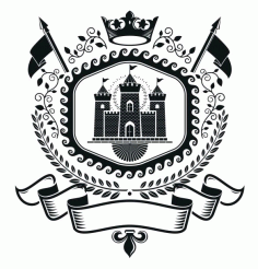 Castle Emblem Logo Badge Design Free CDR Vectors Art