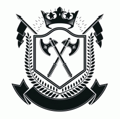 Combatant Emblem Design Badge Free CDR Vectors Art