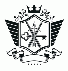 Combatant Emblem Logo Badge Free CDR Vectors Art