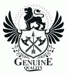 Genuine Emblem Design Logo Badge Free CDR Vectors Art