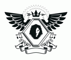 Lions Emblem Design Logo Free CDR Vectors Art