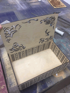 Decorative Tea Box With Tea Kettle Teapot Drawing Engraving Free CDR Vectors Art