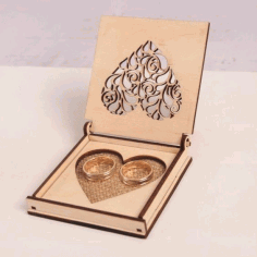 Heart Patterned Ring Box Free CDR Vectors Art