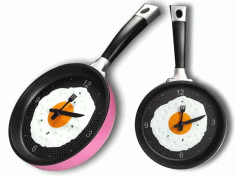 Laser Cut Kitchen Clock Layout Free CDR Vectors Art