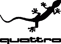 Audi Quattro Gecko Logo Vector Free AI File