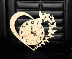 Butterfly Clock Free CDR Vectors Art