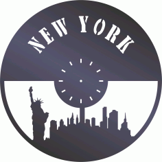 New York Wall Clock Free CDR Vectors Art