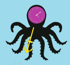 Laser cut Octopus Clock Free CDR Vectors Art
