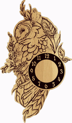 Owl Wall Clock Free CDR Vectors Art