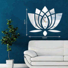 Lotus Wall Clock Free CDR Vectors Art