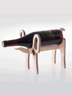 Laser Cut Elephant Wine Holder 10mm Free PDF File