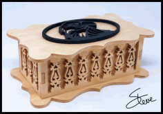 Laser Cut Decorative Wooden Box Cnc Template Free PDF File