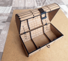 Wooden Box Chest Trunk Cnc Laser Cut Plywood Free PDF File