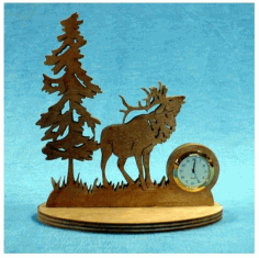 Elk Table Decoration With Clock  Deer Free PDF File