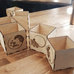 Laser Cut Wooden Mouse Engraved Boxes Free CDR Vectors Art