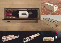 Wine Bottle Holder Box Gift Box Free CDR Vectors Art