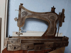 Sewing Machine Shelf Free CDR Vectors Art