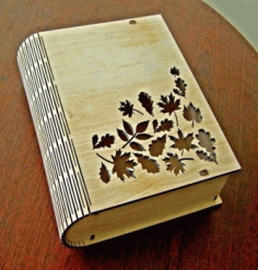 Laser Cut Book Box With Living Hinge Free CDR Vectors Art
