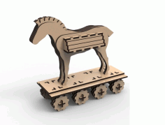 Laser Cut Trojan Horse Free CDR Vectors Art
