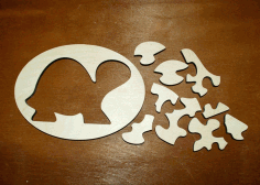 Laser Cut Turtle Jigsaw Puzzle Free CDR Vectors Art