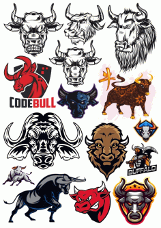 Bulls Set Free CDR Vectors Art