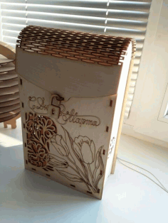 Laser Cut Decorative Wine Box Plywood Free CDR Vectors Art