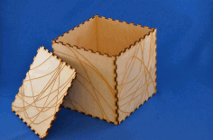 Laser Cut Wood Box Template Free AI File