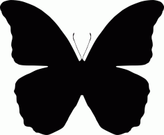 Butterfly Silhouette Vector Art Free AI File