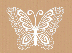 Creative Recycled Paper Card With Laser Cut Mariposa Or Butterfly Free AI File