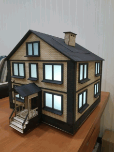 Laser Cut Wooden House Model Free CDR Vectors Art