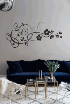 Laser Cut Flowers Wall Art Home Decor Free CDR Vectors Art