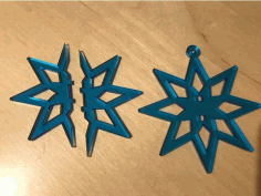 Two Part Snowflake Ornament Free AI File