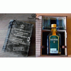 Laser Cut Whiskey Bottle Gift Box Free CDR Vectors Art
