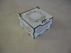 Laser Cut Engraved Small Box With Lid And Lock Free CDR Vectors Art