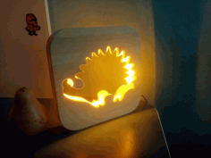 Laser Cut Hedgehog Night Light Cnc Router Plans Free CDR Vectors Art
