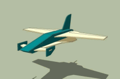 Laser Cut Toy Airplane Model Free CDR Vectors Art