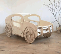 Laser Cut Jeep Bed For Kids Room Free CDR Vectors Art