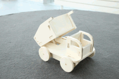 Laser Cut Kids Wooden Toy Truck Free CDR Vectors Art