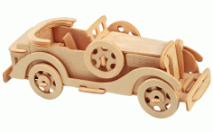 Laser Cut Packard Twelve Car Model 3d Wooden Puzzle Kids Toys Gifts Free CDR Vectors Art