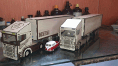 Laser Cut Scania Truck Wood Model Toy Kit Free CDR Vectors Art