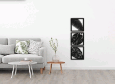 Laser Cut Floral Design Frames Home Wall Decor Free DXF File