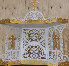Iconostasis Shelf For Icons 4mm Layout Free CDR Vectors Art