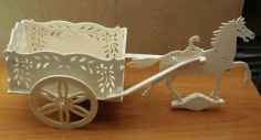 Cart With Horse Laser Cut Scroll Saw Plans Free PDF File